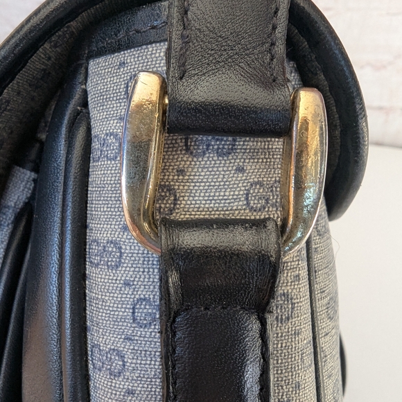 GUCCI GG MONOGRAM CANVAS LEATHER VINTAGE WOMEN'S SHOULDER BAG - Picture 7 of 13